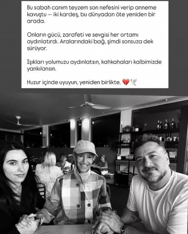 Tanyeli'nin kardeşi de kanserden hayatını kaybetti